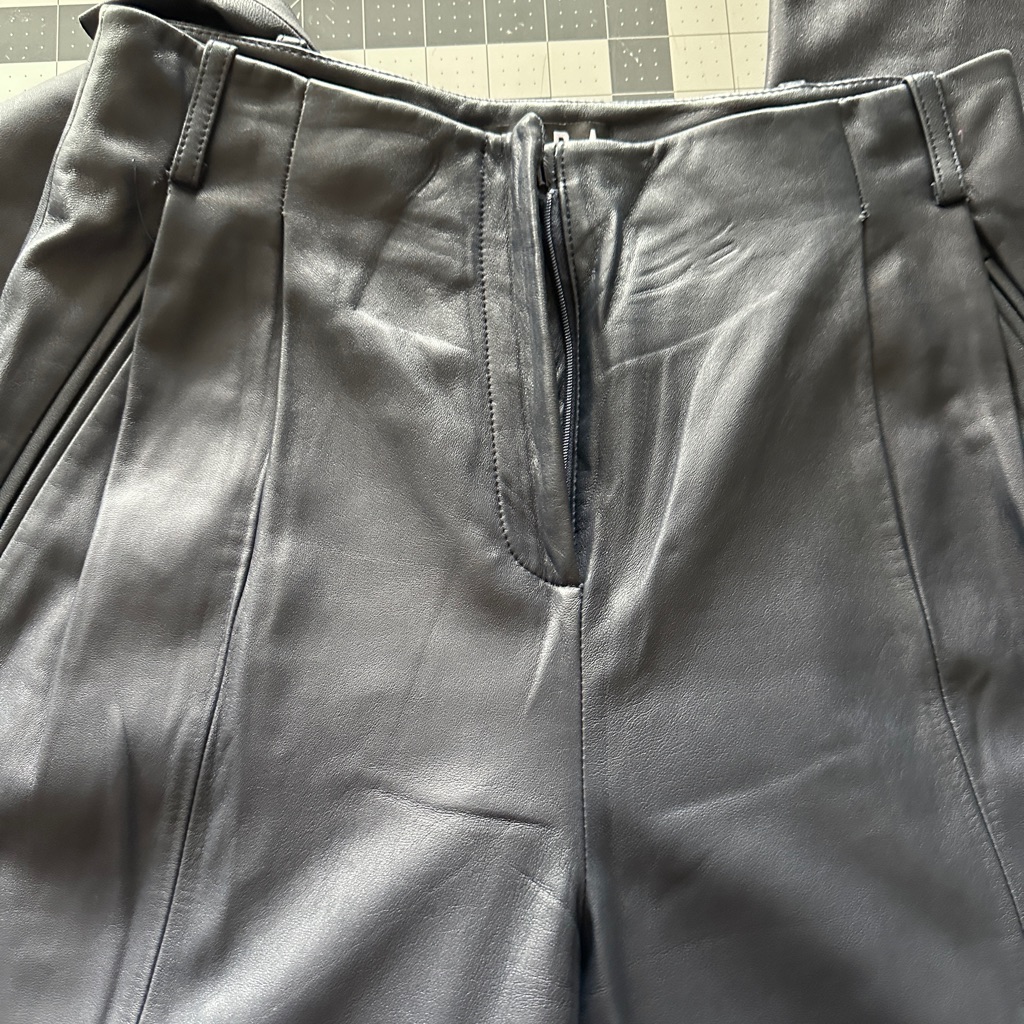 Veda Pleated Leather Pants